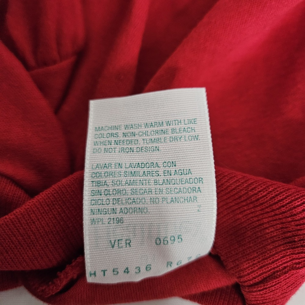 Vintage Healthtex Size 3T Girls Red Mock Neck Long Sleeve Scotty Dog Heart Shirt - Picture 8 of 11